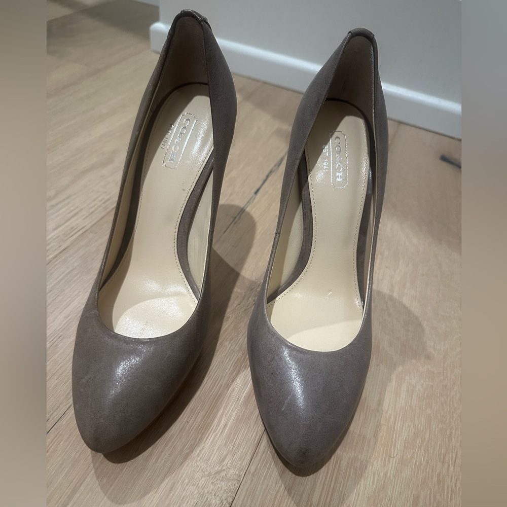 Coach Gray Heels size 7